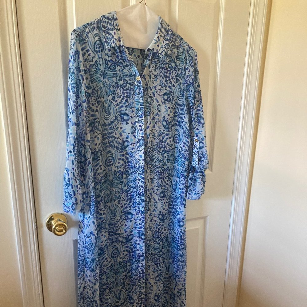 Sheer Long Lilly Pulitzer Dress / Cover Up